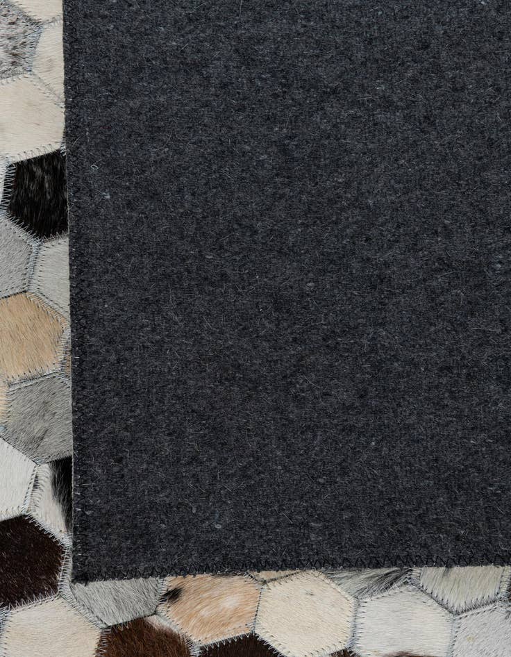 Detail image of  5' 1 x 8' 2 Cowhide Leather Rug