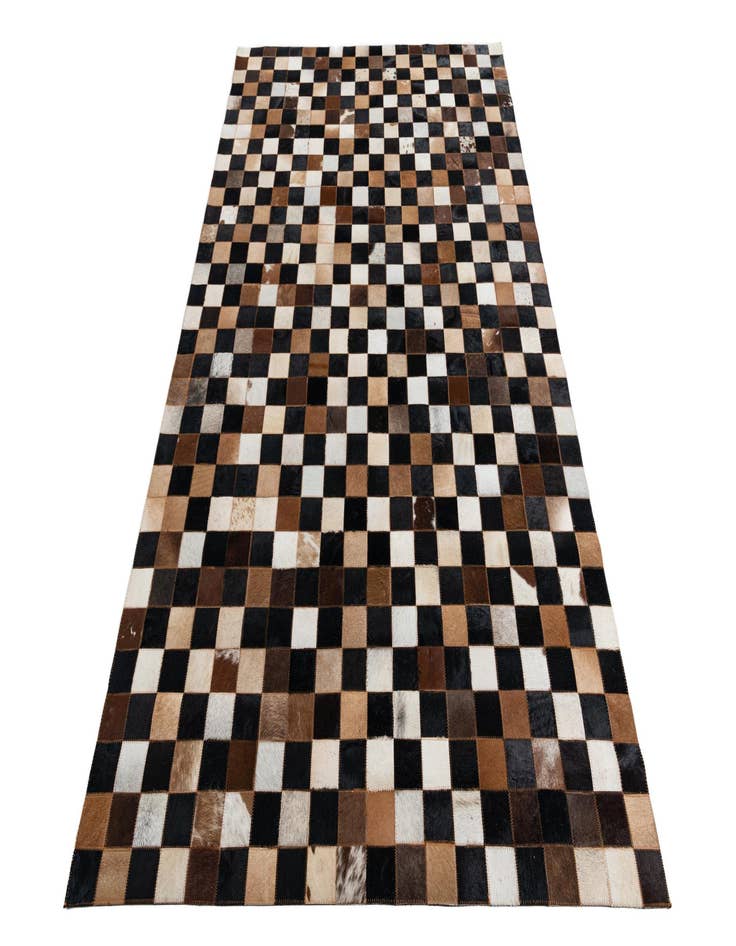 Detail image of  5' 1 x 8' Cowhide Leather Rug