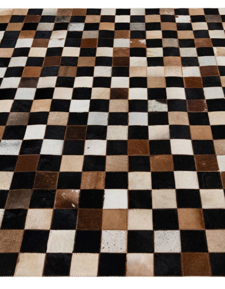 Detail image of  5' 1 x 8' Cowhide Leather Rug