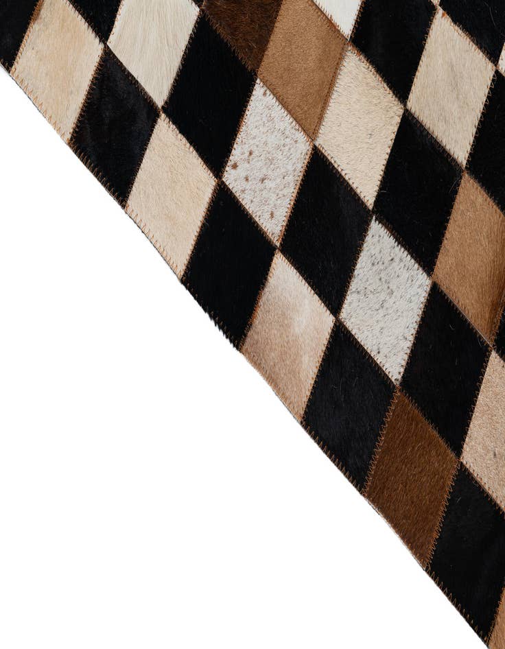 Detail image of  5' 1 x 8' Cowhide Leather Rug