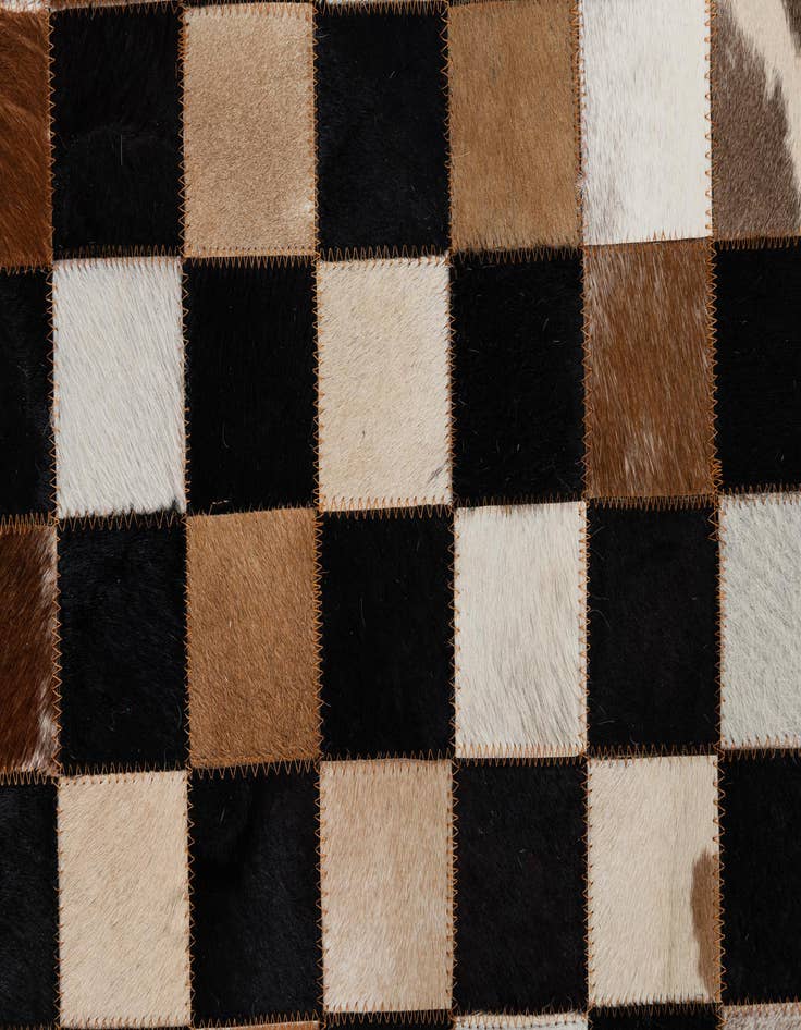 Detail image of  5' 1 x 8' Cowhide Leather Rug