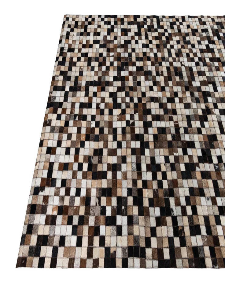Detail image of  5' x 7' 10 Cowhide Leather Rug