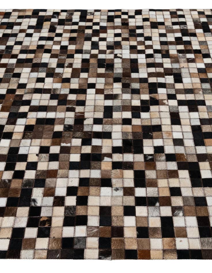 Detail image of  5' x 7' 10 Cowhide Leather Rug