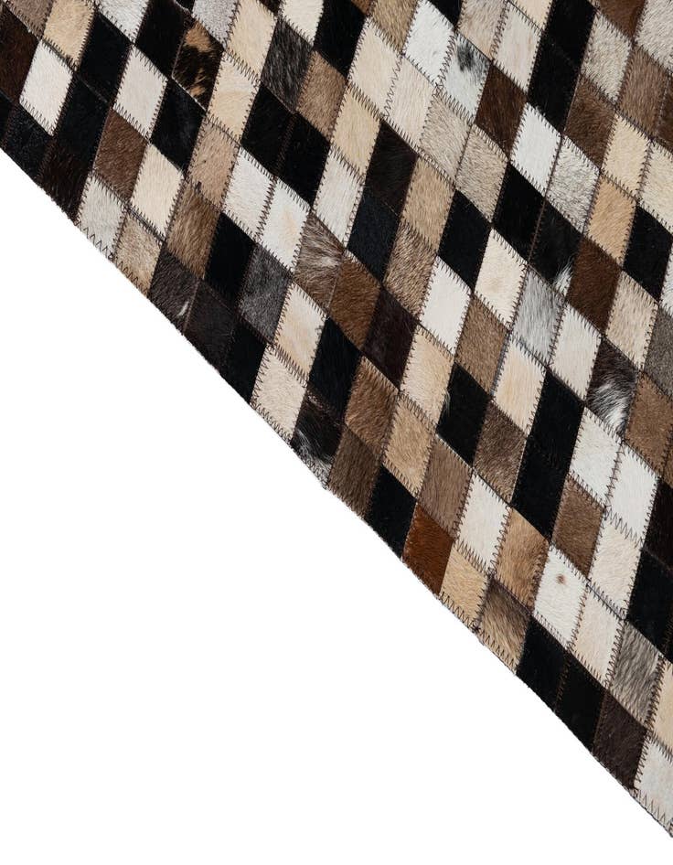 Detail image of  5' x 7' 10 Cowhide Leather Rug