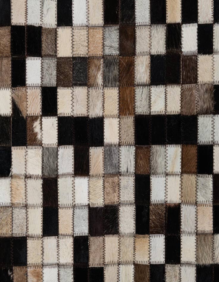 Detail image of  5' x 7' 10 Cowhide Leather Rug
