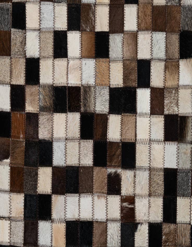 Detail image of  5' x 7' 10 Cowhide Leather Rug