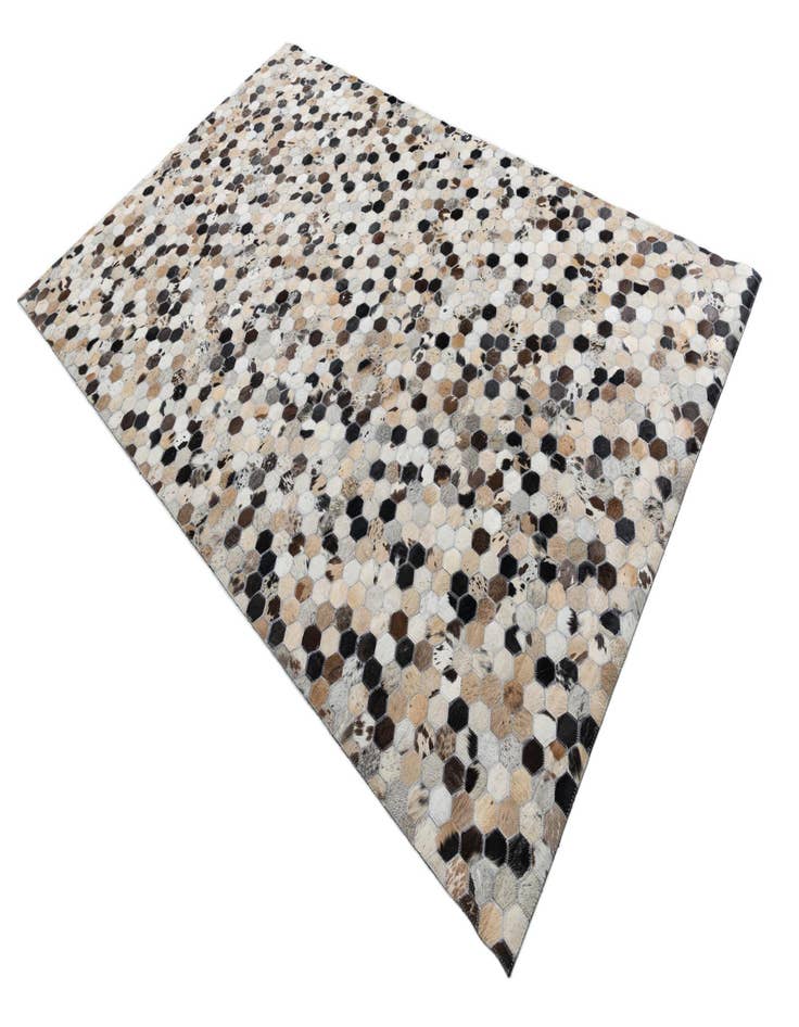 Detail image of  5' 1 x 8' Cowhide Leather Rug