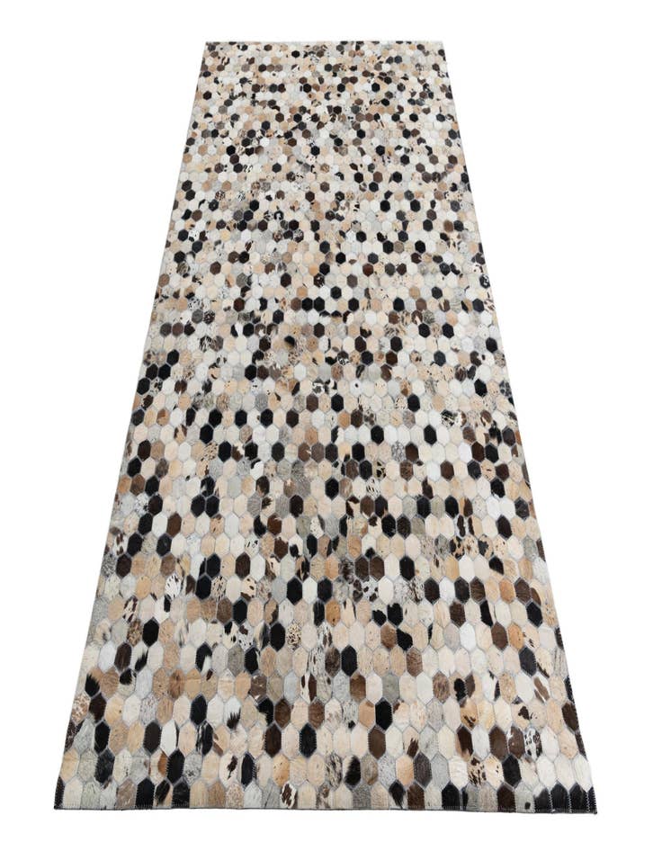 Detail image of  5' 1 x 8' Cowhide Leather Rug