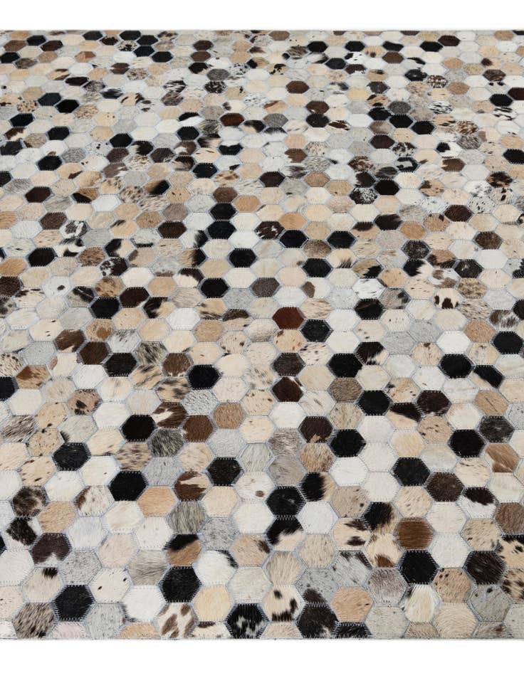 Detail image of  5' 1 x 8' Cowhide Leather Rug