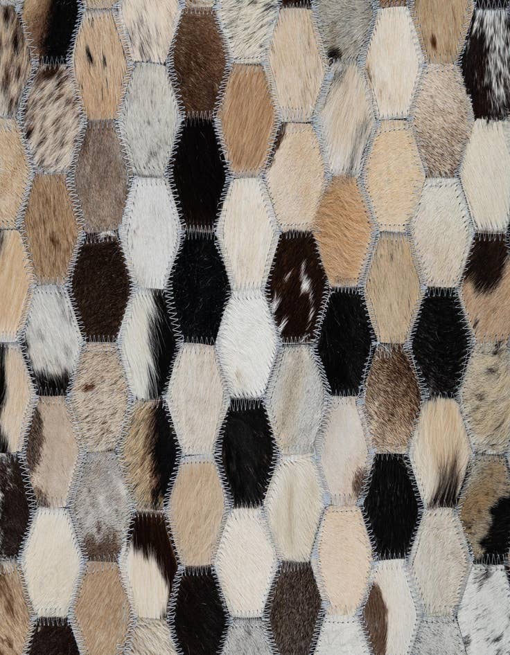 Detail image of  5' 1 x 8' Cowhide Leather Rug
