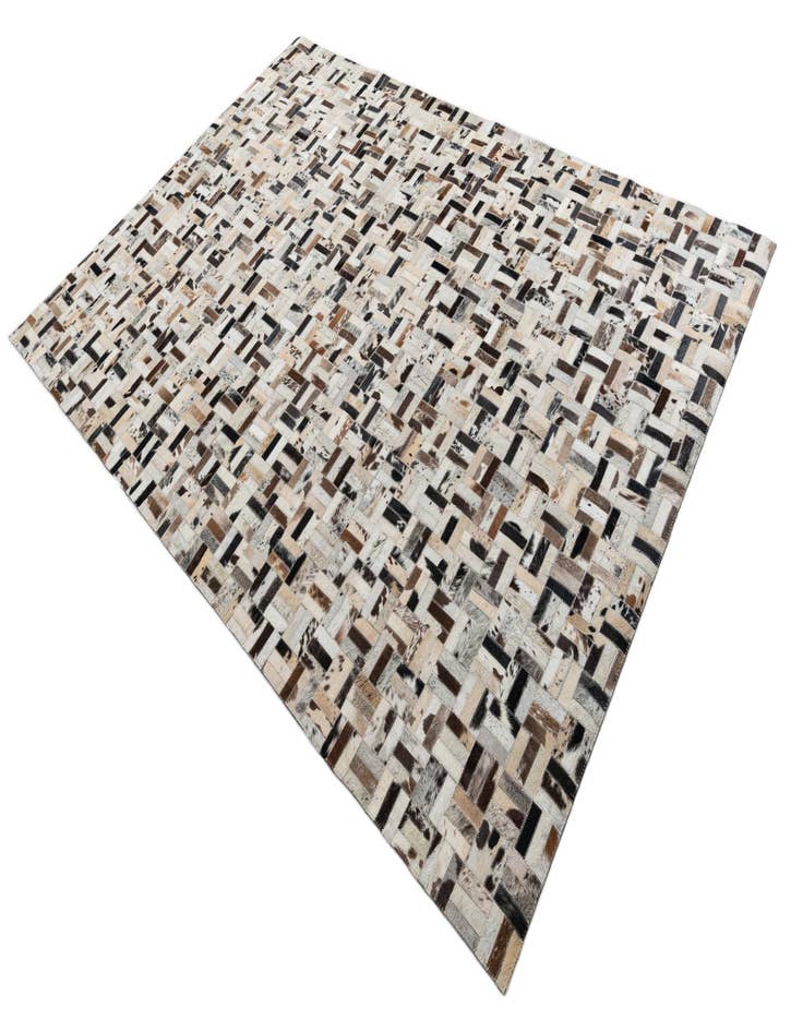 Detail image of  5' 4 x 7' 10 Cowhide Leather Rug