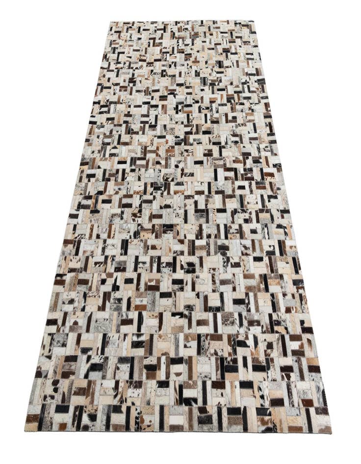 Detail image of  5' 4 x 7' 10 Cowhide Leather Rug