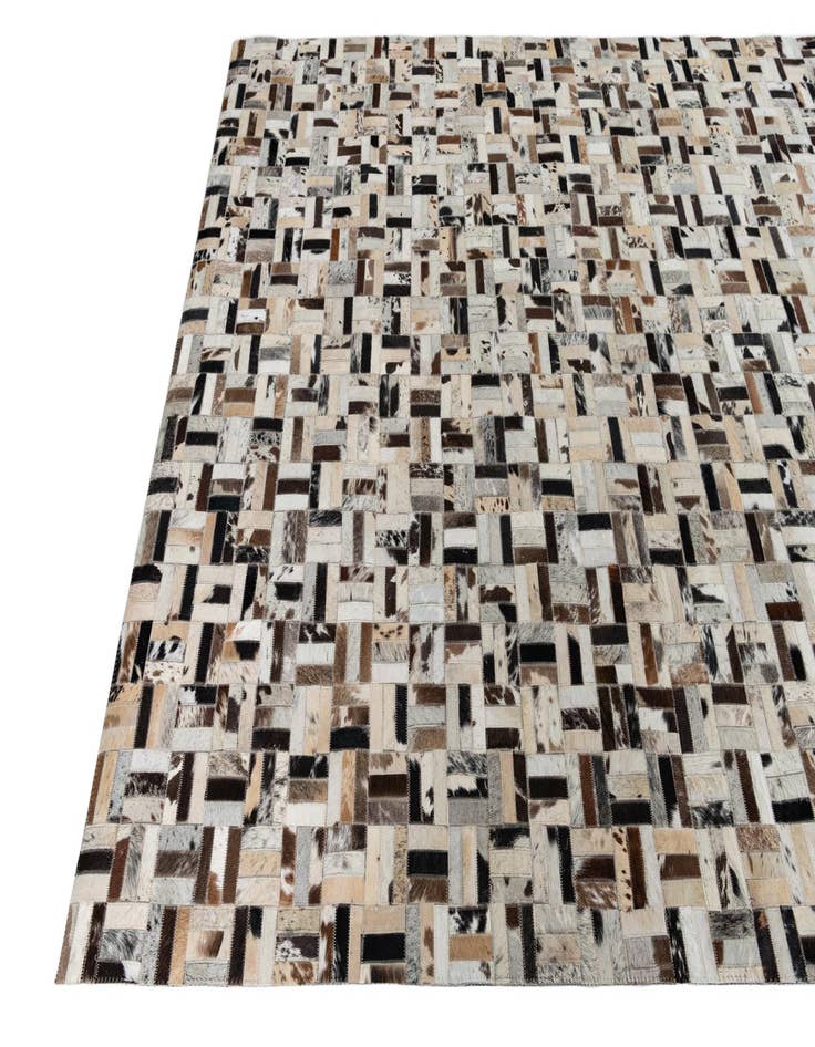 Detail image of  5' 4 x 7' 10 Cowhide Leather Rug