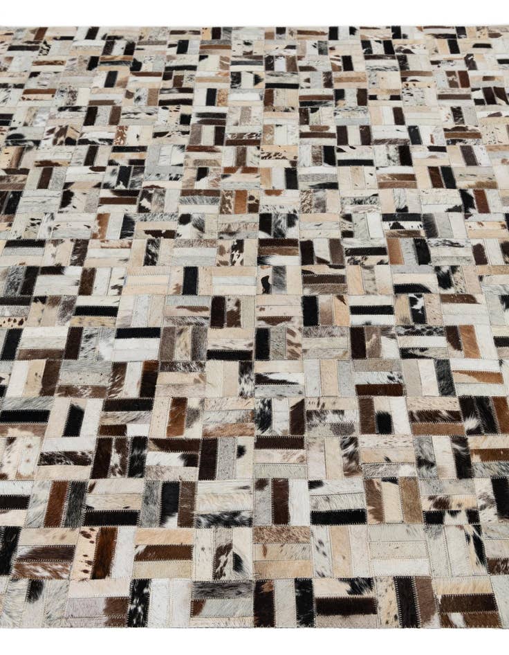 Detail image of  5' 4 x 7' 10 Cowhide Leather Rug