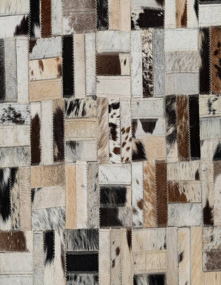 Detail image of  5' 4 x 7' 10 Cowhide Leather Rug