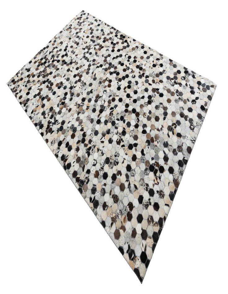 Detail image of  5' 1 x 8' 1 Cowhide Leather Rug