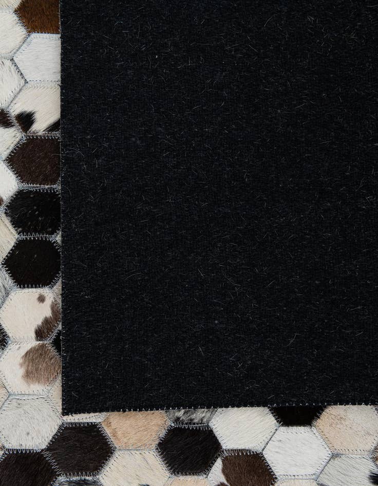 Detail image of  5' 1 x 8' 1 Cowhide Leather Rug