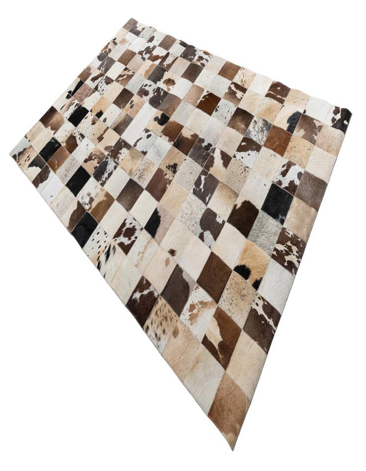 Detail image of  5' x 7' 10 Cowhide Leather Rug