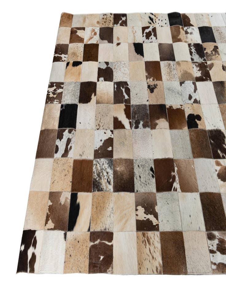 Detail image of  5' x 7' 10 Cowhide Leather Rug