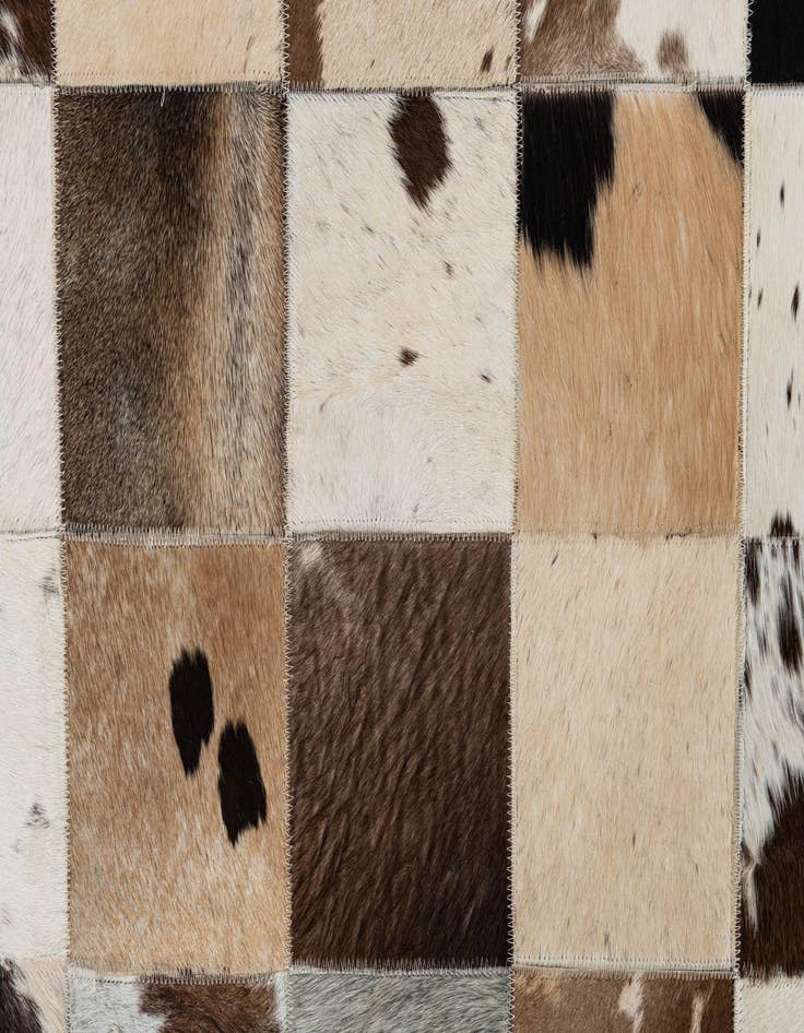 Detail image of  5' x 7' 10 Cowhide Leather Rug