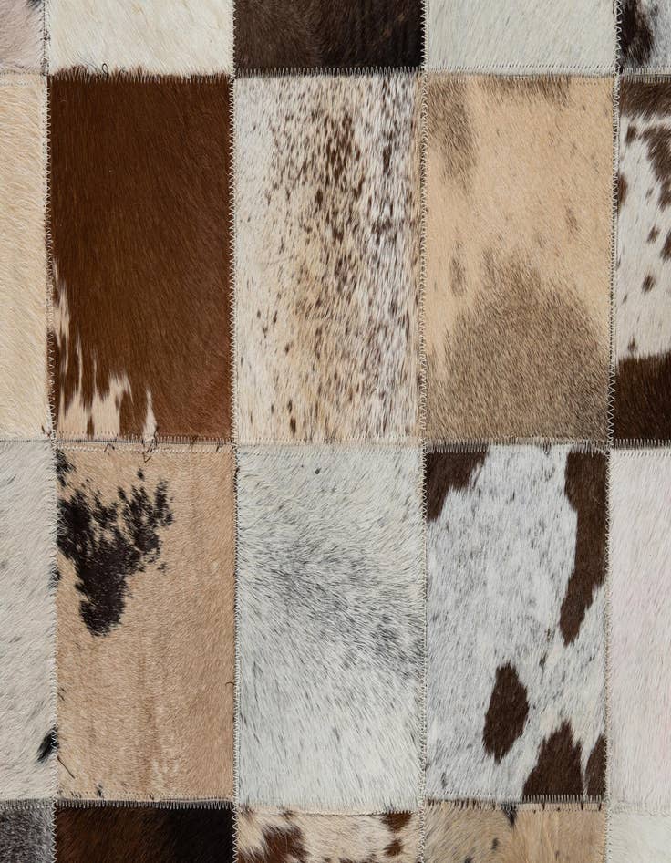 Detail image of  5' x 7' 10 Cowhide Leather Rug