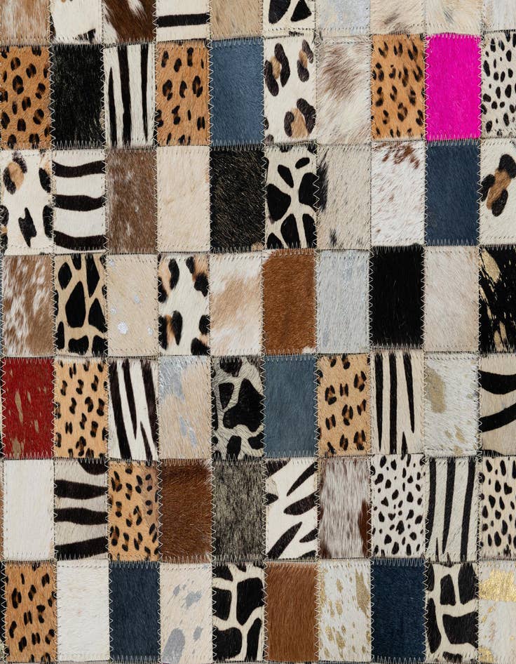 Detail image of  5' x 8' Cowhide Leather Rug