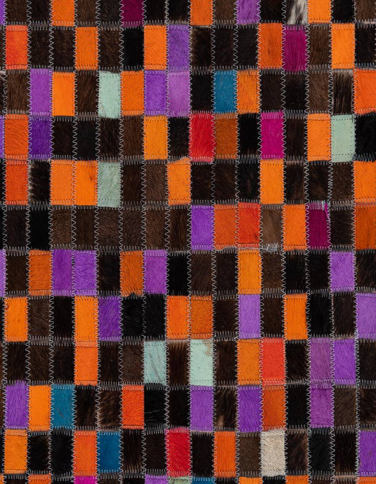 Detail image of  5' x 8' Cowhide Leather Rug