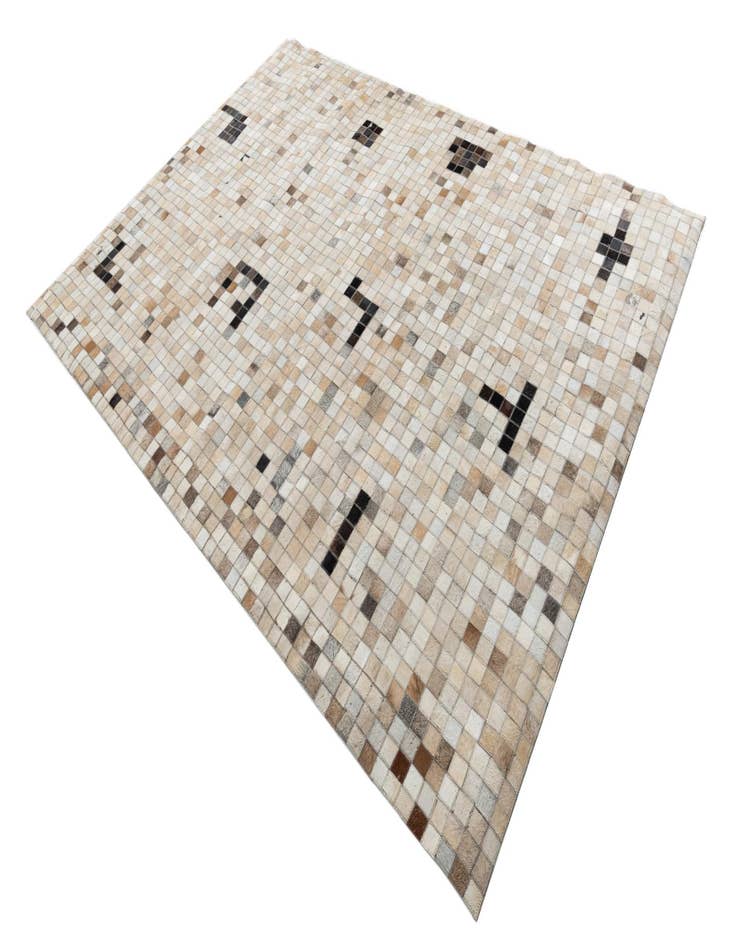 Detail image of  5' 5 x 7' 8 Cowhide Leather Rug