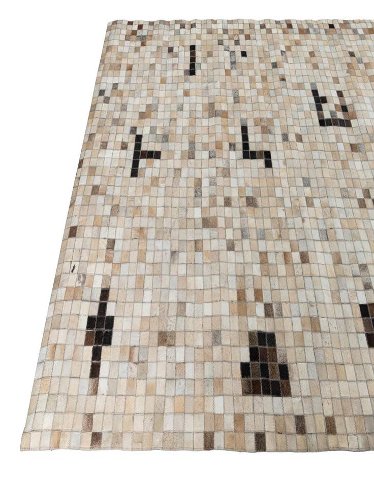 Detail image of  5' 5 x 7' 8 Cowhide Leather Rug