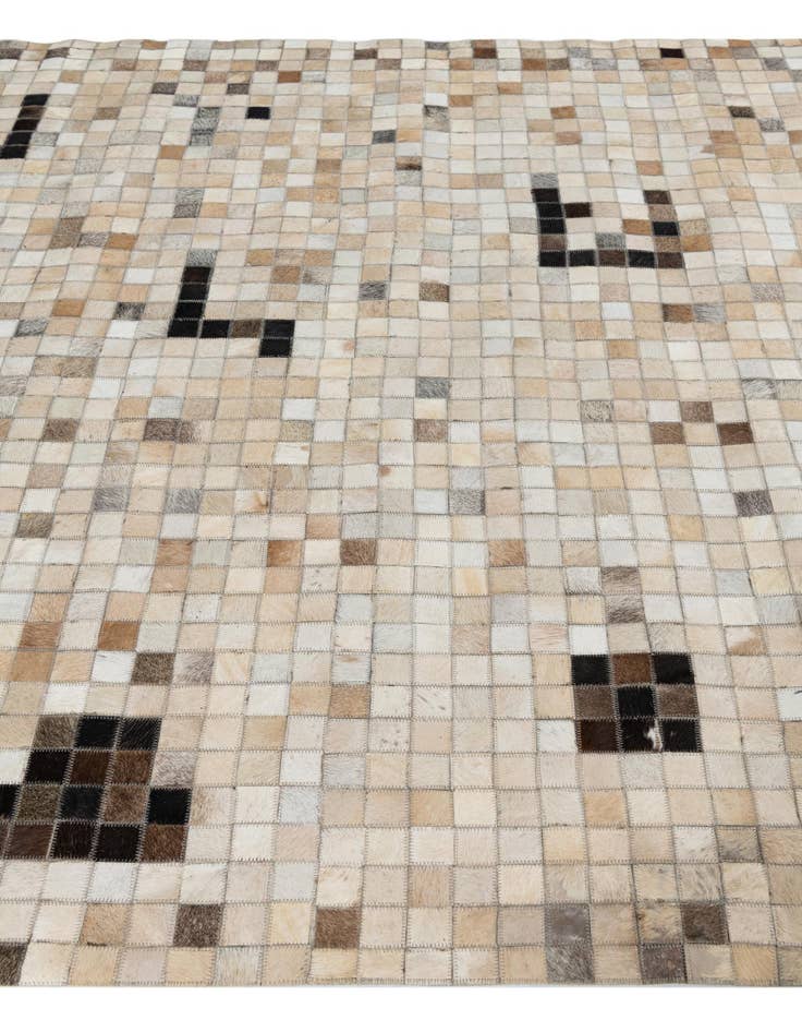 Detail image of  5' 5 x 7' 8 Cowhide Leather Rug