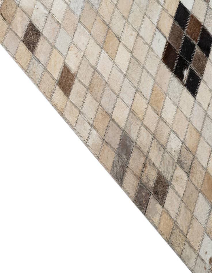 Detail image of  5' 5 x 7' 8 Cowhide Leather Rug