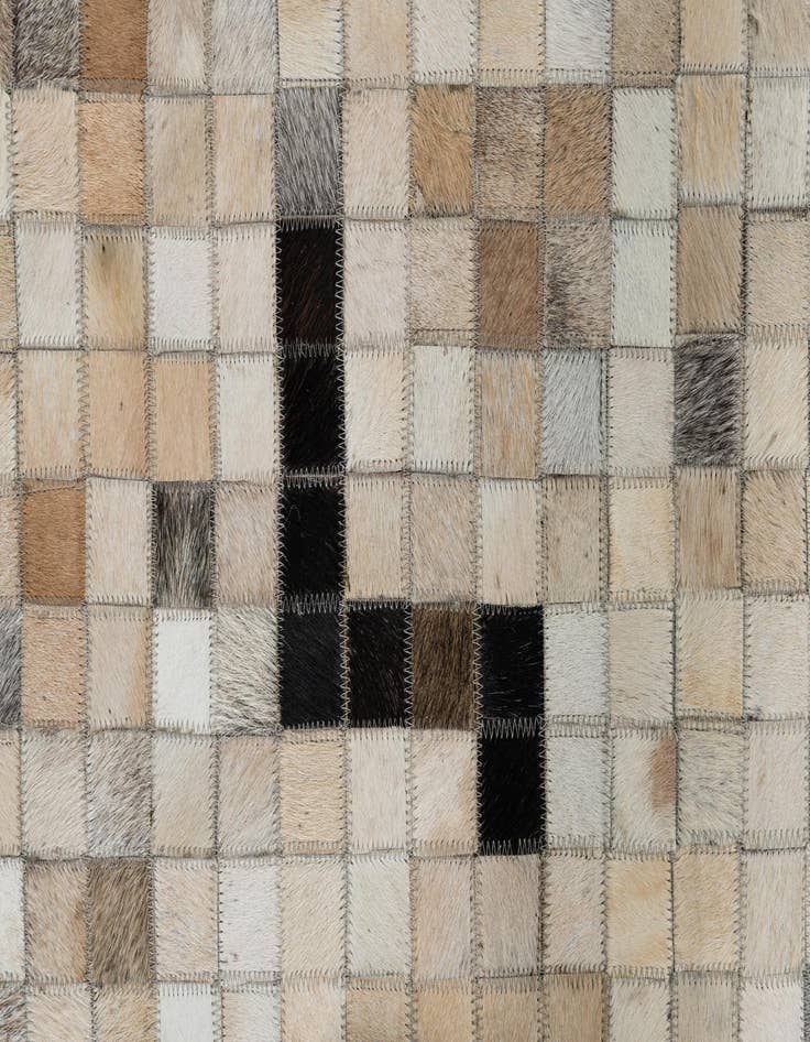 Detail image of  5' 5 x 7' 8 Cowhide Leather Rug