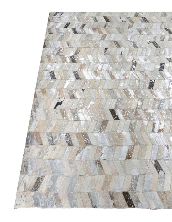 Detail image of  5' 1 x 8' Cowhide Leather Rug