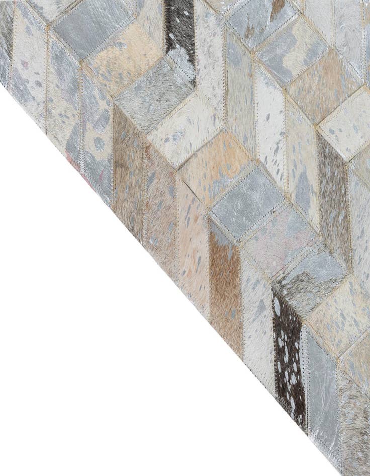 Detail image of  5' 1 x 8' Cowhide Leather Rug