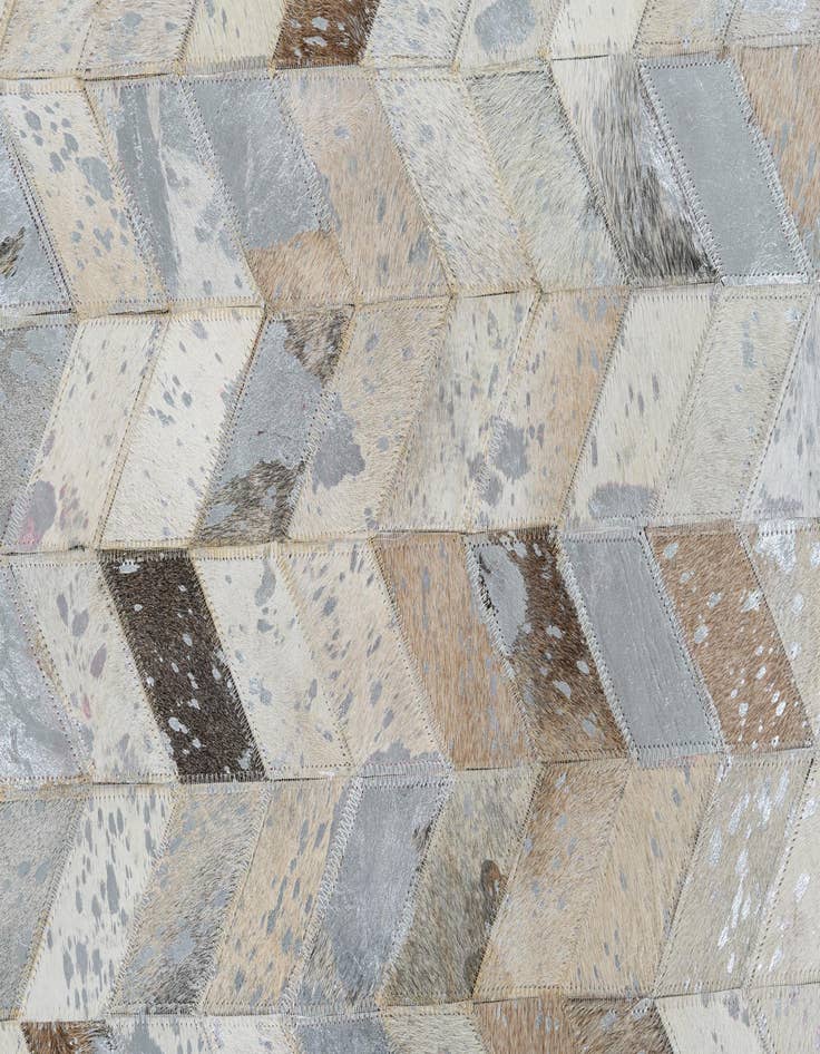 Detail image of  5' 1 x 8' Cowhide Leather Rug