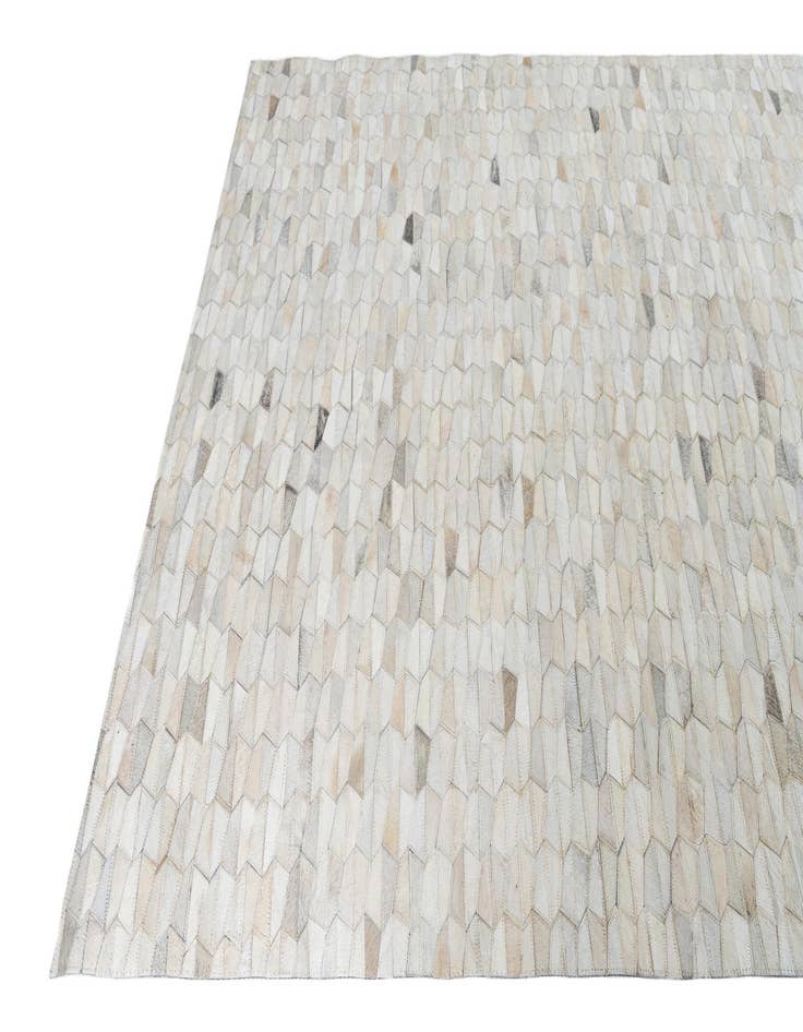 Detail image of  5' 3 x 7' 10 Cowhide Leather Rug