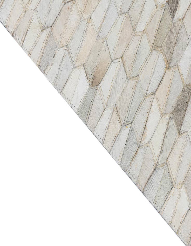 Detail image of  5' 3 x 7' 10 Cowhide Leather Rug