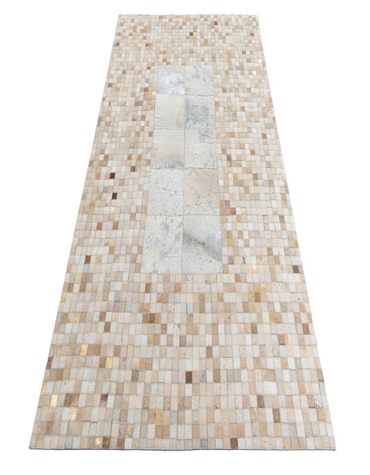 Detail image of  5' 1 x 8' Cowhide Leather Rug