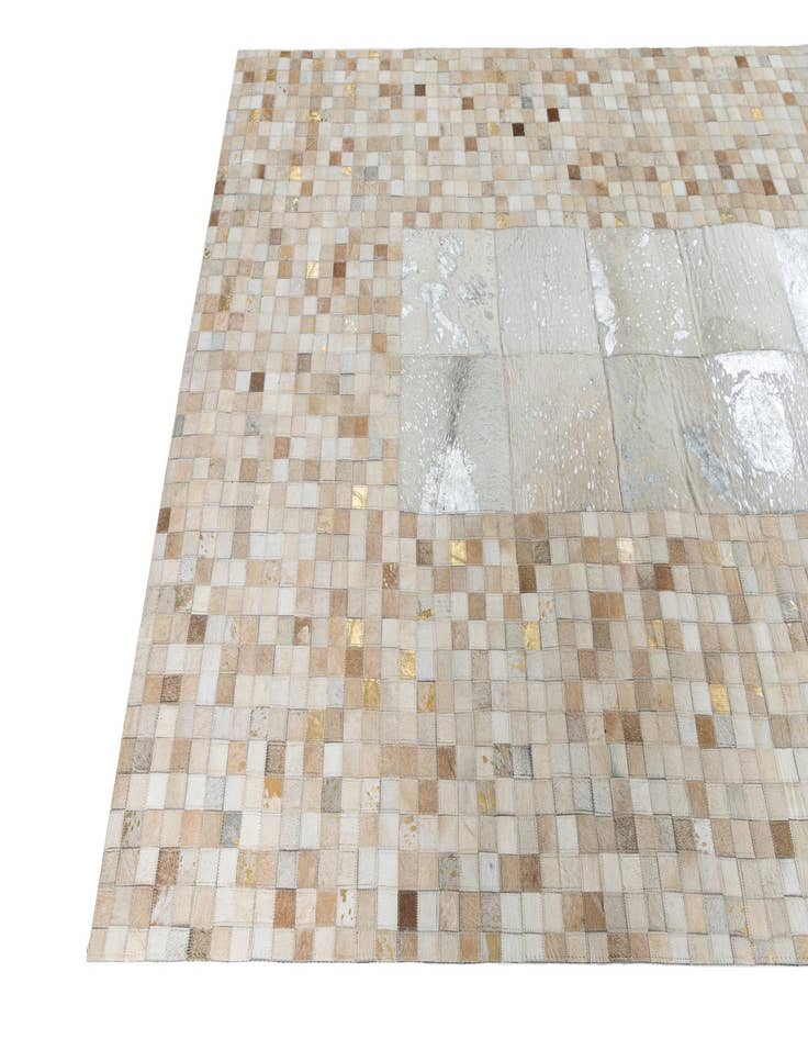 Detail image of  5' 1 x 8' Cowhide Leather Rug