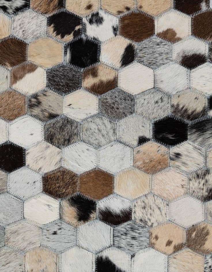 Detail image of  5' x 8' Cowhide Leather Rug