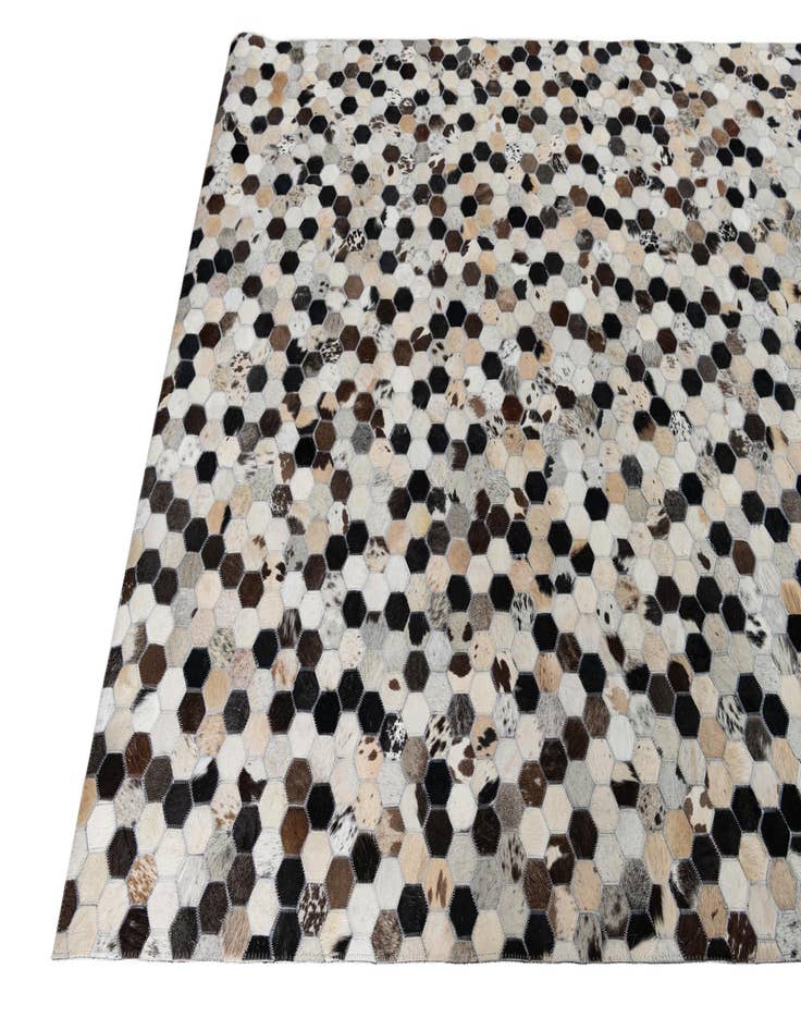Detail image of  5' 1 x 8' Cowhide Leather Rug