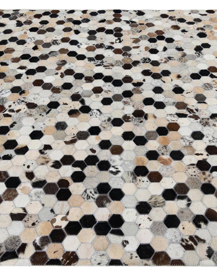 Detail image of  5' 1 x 8' Cowhide Leather Rug