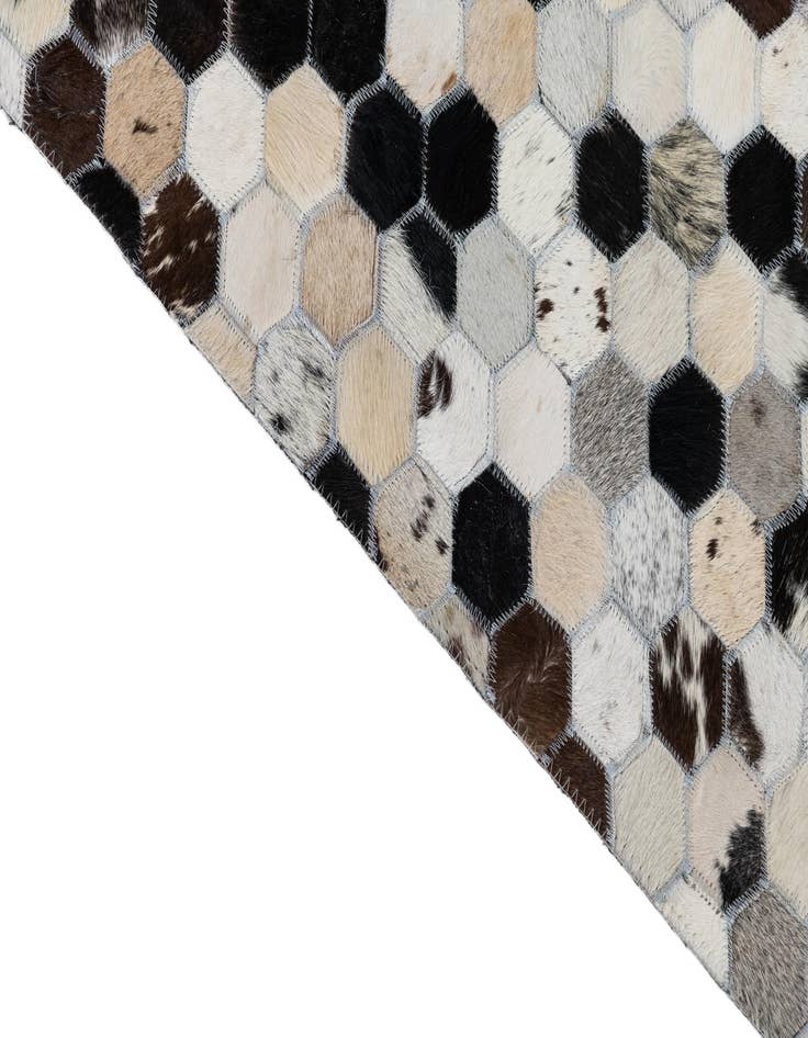 Detail image of  5' 1 x 8' Cowhide Leather Rug