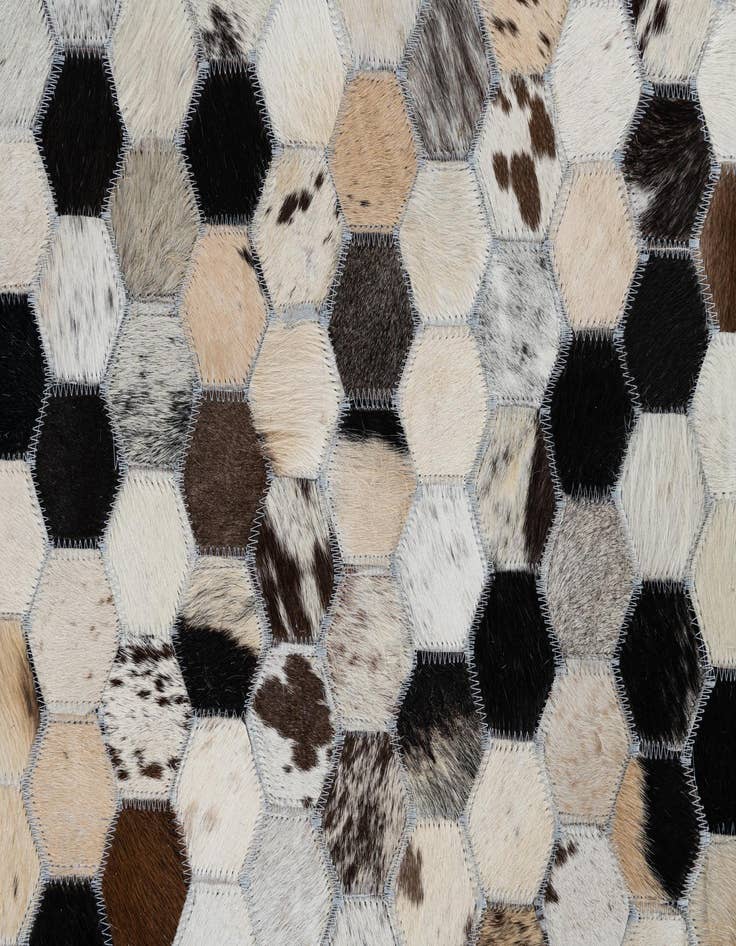 Detail image of  5' 1 x 8' Cowhide Leather Rug