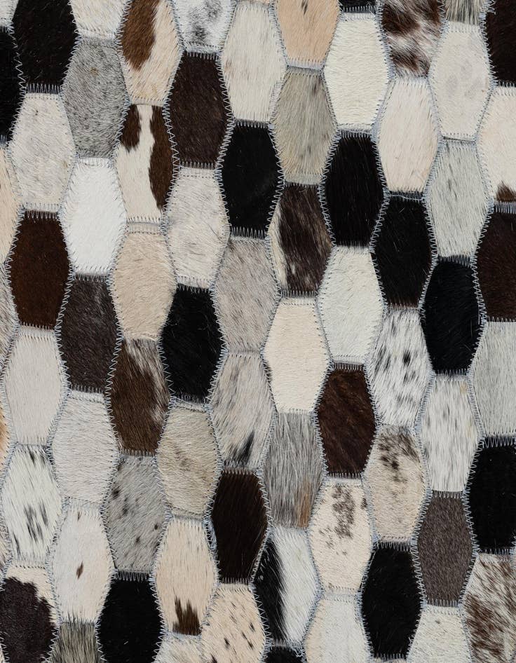 Detail image of  5' 1 x 8' Cowhide Leather Rug