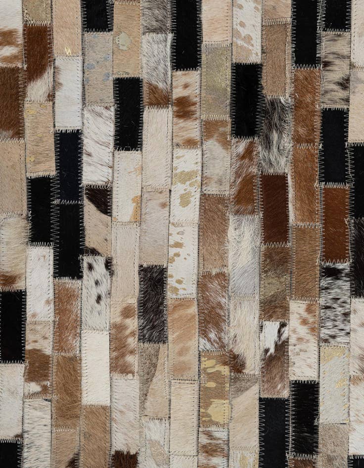 Detail image of  5' x 7' 6 Cowhide Leather Rug
