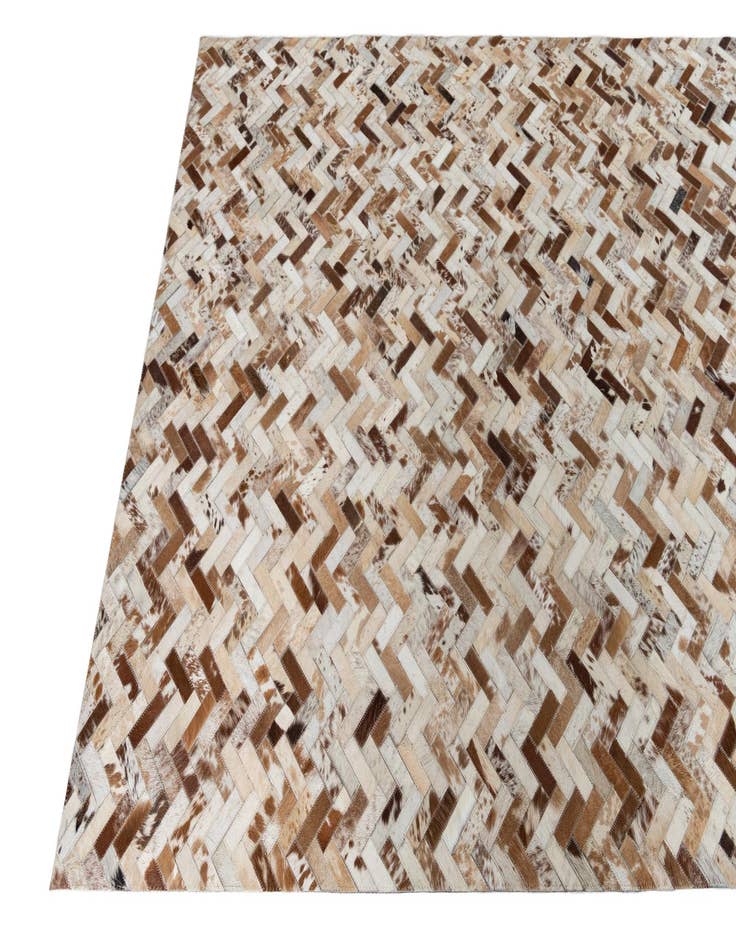 Detail image of  5' 1 x 8' Cowhide Leather Rug