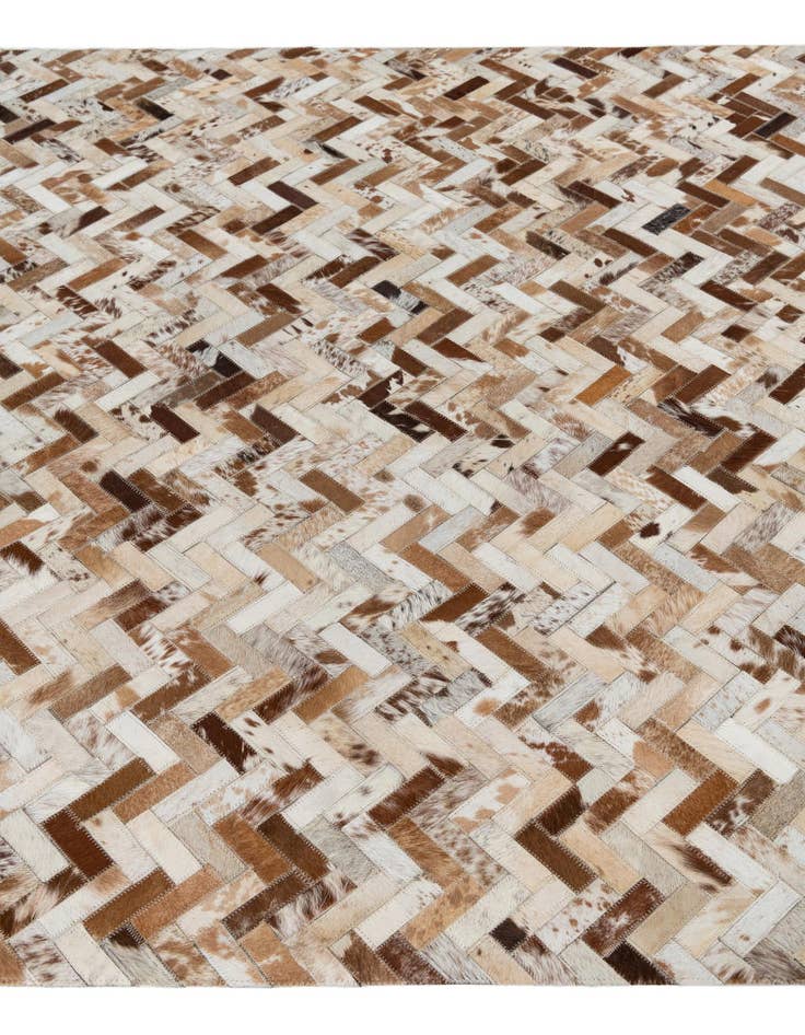 Detail image of  5' 1 x 8' Cowhide Leather Rug