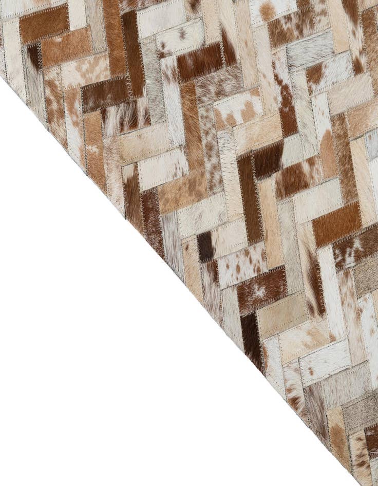 Detail image of  5' 1 x 8' Cowhide Leather Rug