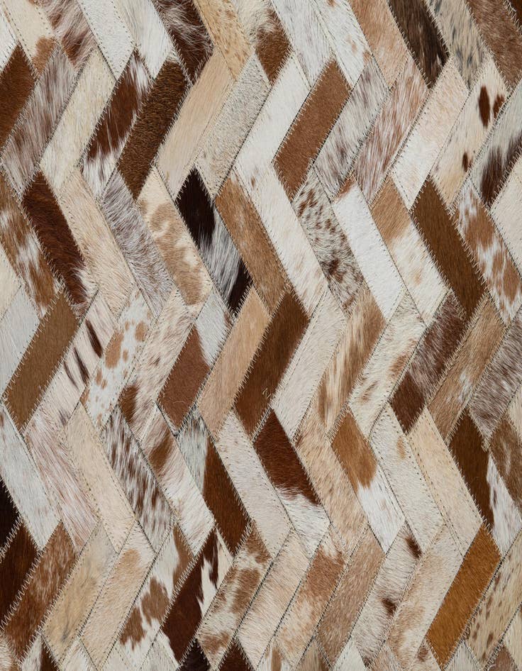 Detail image of  5' 1 x 8' Cowhide Leather Rug